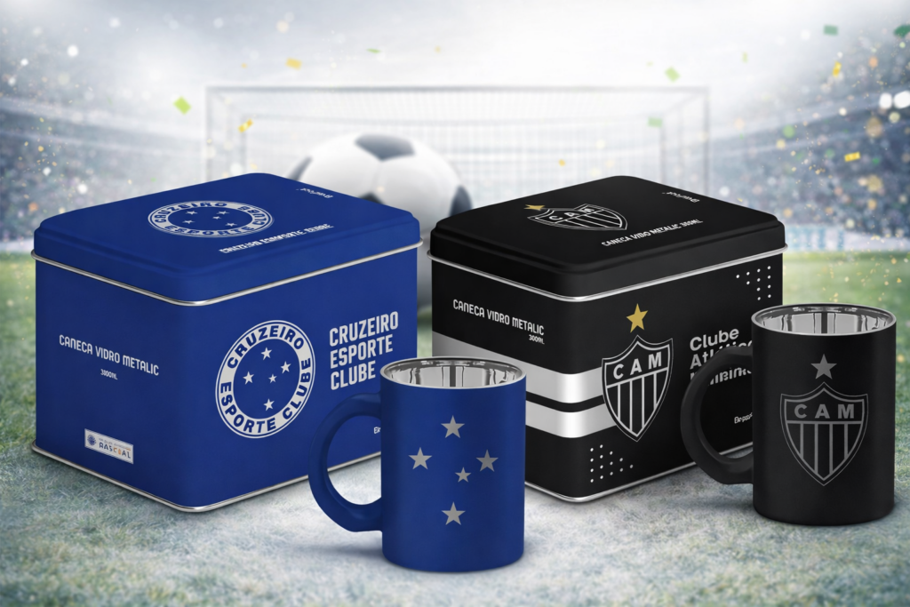 Produtos licenciados do Cruzeiro, Atlético e outros times brasileiros para você presentear aquele amigo torcedor!
